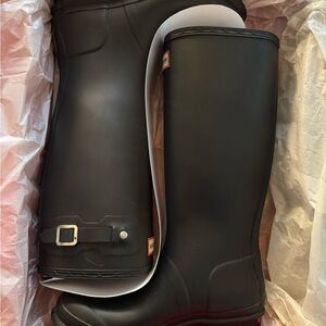 Hunter Men's Black Rain Boots